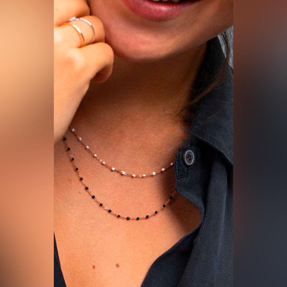 Gigi Clozeau Classic White necklace, Yellow Gold, 17.7"